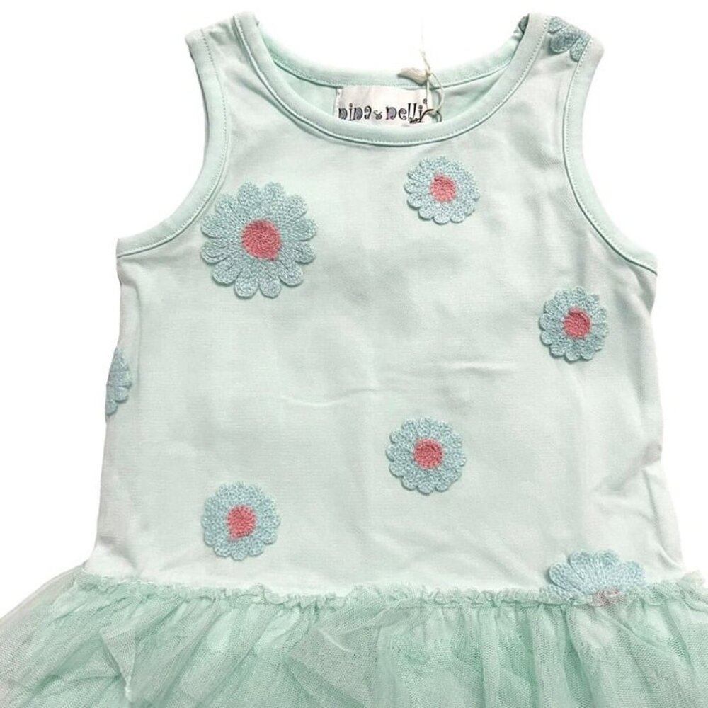 NEW Nina & Nelli 2T Crochet Flower Tulle Tank Dress - Picture 3 of 5